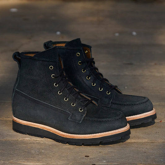 Nomad Heritage - Black Oiled Rough Out Ft Vibram Newporter Outsoles / Preorder December Delivery