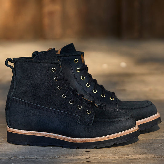 Nomad Heritage - Black Oiled Rough Out Ft Vibram Newporter Outsoles / Preorder December Delivery