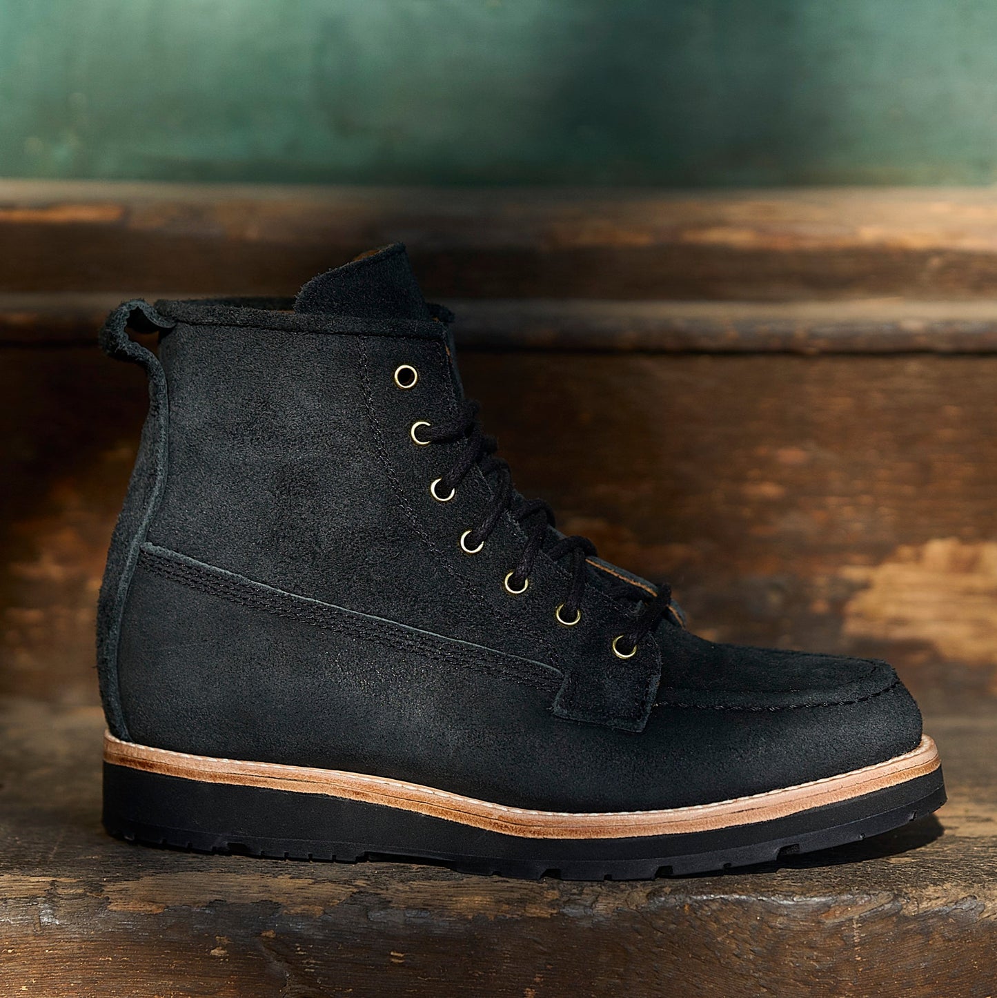 Nomad Heritage - Black Oiled Rough Out Ft Vibram Newporter Outsoles / Preorder December Delivery