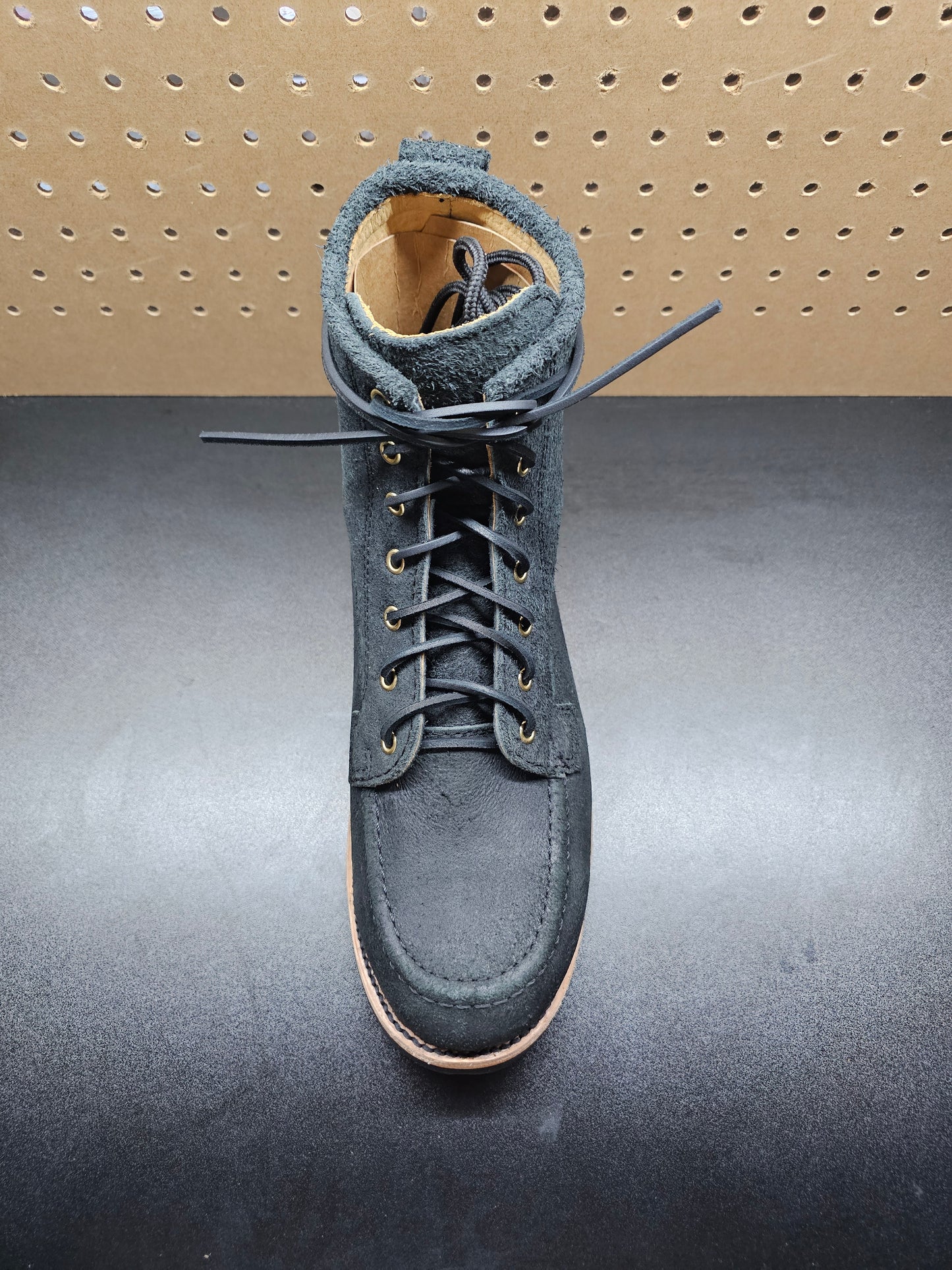 Nomad Heritage, Black Rough Out, Leather Laces, Vibram Kletterlift, Size 12