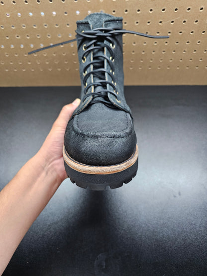 Nomad Heritage, Black Rough Out, Leather Laces, Vibram Kletterlift, Size 12